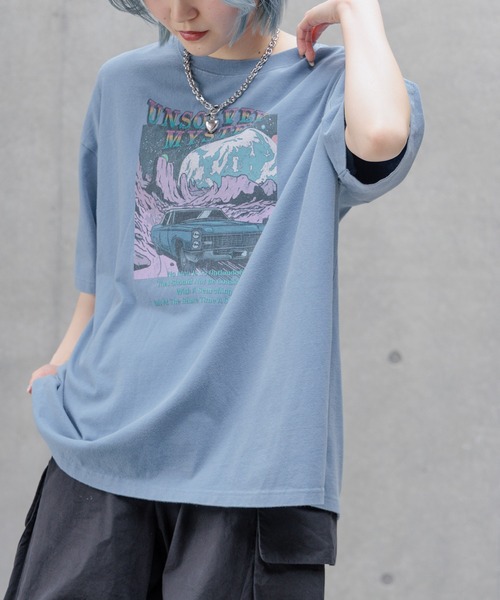 PAGEBOY（ページボーイ）の「カーロックプリントT（Tシャツ/カットソー・レディース・オフホワイト/チャコールグレー/ブルー/ベージュ/ピンク系その他・FREE）」の20枚目の写真