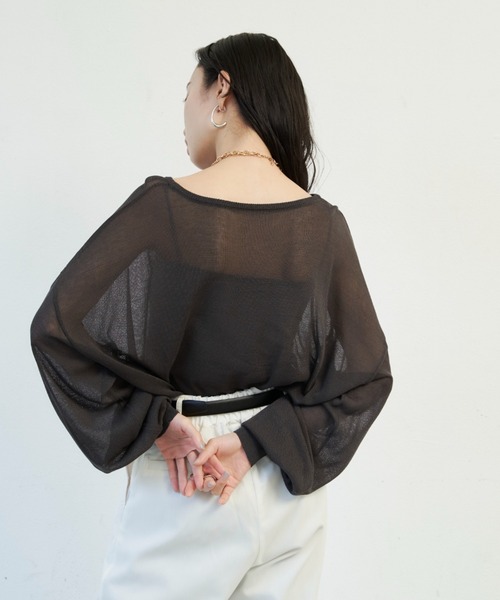 Shelly island（シェリーアイランド）の「シアールーズニットトップス（ニット/セーター・レディース・ブラック/ピンク/ホワイト/ダークブルー・FREE）」の17枚目の写真