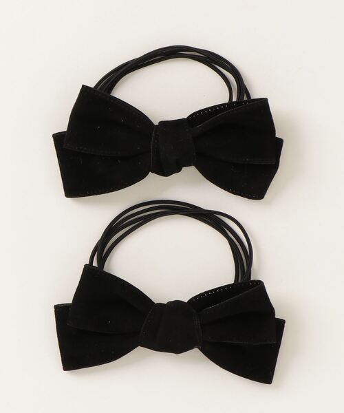 RUBY AND YOU（ルビーアンドユー）の「［select］リボンヘアゴム 2個セット（ヘアゴム・レディース・アイボリー/キャメル/ベージュ/グレー/ブラック/ブラウン・FREE）」の7枚目の写真