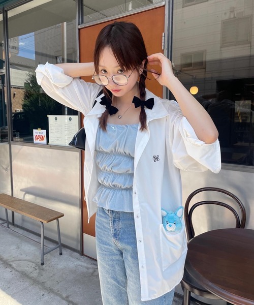 RUBY AND YOU（ルビーアンドユー）の「［select］リボンヘアゴム 2個セット（ヘアゴム・レディース・アイボリー/キャメル/ベージュ/グレー/ブラック/ブラウン・FREE）」の11枚目の写真