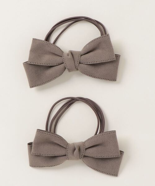 RUBY AND YOU（ルビーアンドユー）の「［select］リボンヘアゴム 2個セット（ヘアゴム・レディース・アイボリー/キャメル/ベージュ/グレー/ブラック/ブラウン・FREE）」の14枚目の写真