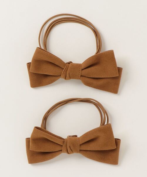 RUBY AND YOU（ルビーアンドユー）の「［select］リボンヘアゴム 2個セット（ヘアゴム・レディース・アイボリー/キャメル/ベージュ/グレー/ブラック/ブラウン・FREE）」の17枚目の写真