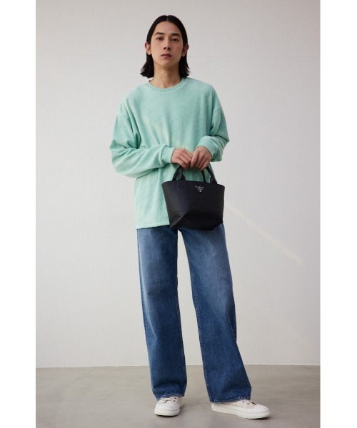 AZUL by moussy(アズールバイマウジー)の「ロゴプレートミニトートバッグ(トートバッグ・メンズ・ブラック・FREE)」の3枚目の写真