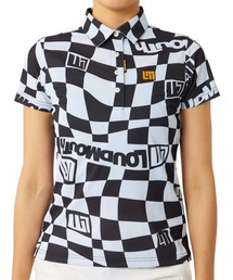 Loudmouth（ラウドマウス）の「LOUDMOUTH/ラウドマウス ゴルフウェア ブランド ロゴ 吸汗速乾 UVカット 鹿の子素材 総柄 プリント 半袖 ポロシャツ（Tシャツ/カットソー・レディース）」