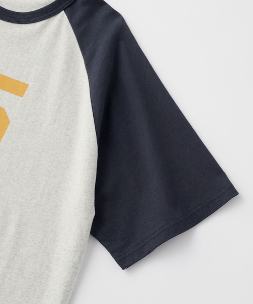 セール】オーバーサイズナンバリングラグラン半袖Tシャツ（T