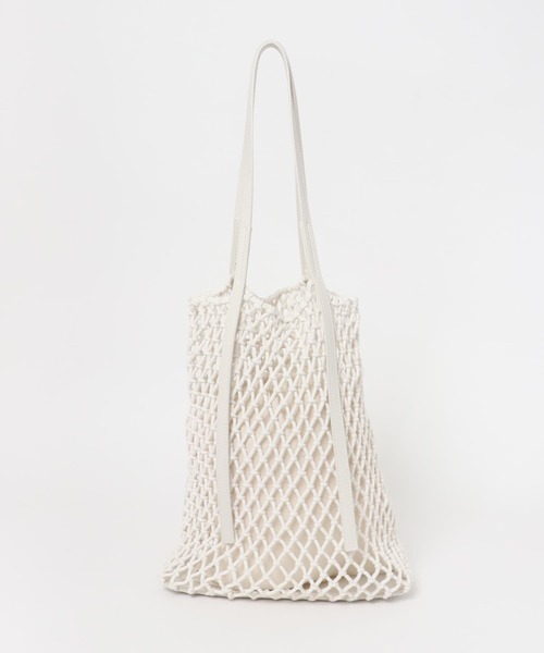 KBF（ケイビーエフ）の「マクラメニットBAG（ハンドバッグ・レディース・アイボリー/ブラック・ONE）」の12枚目の写真