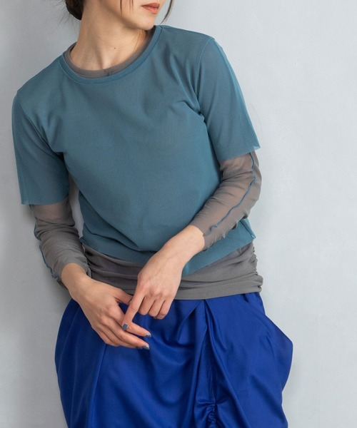 MARECHAL TERRE (マルシャルテル)　チュールレイヤード トップス MARECHAL TERRE（マルシャルテル）の「レイヤードチュール