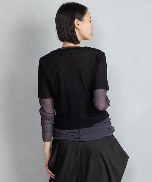 MARECHAL TERRE(マルシャルテル)の「レイヤードチュールトップス(Tシャツ/カットソー・レディース・ブラック/ホワイト/ブルー系その他/カーキ・MEDIUM)」の21枚目の写真