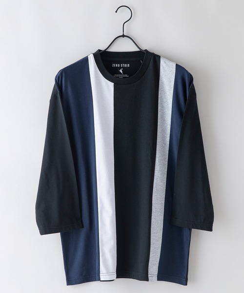 JEANS MATE(ジーンズメイト)の「汗染みの目立たないTシャツ ZEROSTAIN ゼロステイン 切り替えデザイン ビッグシルエット7分袖Tシャツ 防汚 UVカット 撥水(Tシャツ/カットソー・メンズ・グリーン系その他/ホワイト系その他/ブラック系その他2/ホワイト系その他2/ブラック系その他・MEDIUM/X-LARGE/LARGE)」の6枚目の写真