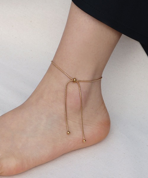CEMONEMO（セモネモ）の「【金属アレルギー対応】 スネークチェーン スライド アンクレット / サージカルステンレス 316L（アンクレット・レディース・ピンクゴールド/ゴールド/シルバー・FREE）」の17枚目の写真