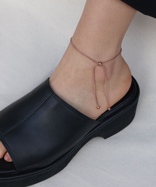 CEMONEMO（セモネモ）の「【金属アレルギー対応】 スネークチェーン スライド アンクレット / サージカルステンレス 316L（アンクレット・レディース・ピンクゴールド/ゴールド/シルバー・FREE）」の14枚目の写真