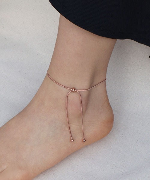 CEMONEMO（セモネモ）の「【金属アレルギー対応】 スネークチェーン スライド アンクレット / サージカルステンレス 316L（アンクレット・レディース・ピンクゴールド/ゴールド/シルバー・FREE）」の15枚目の写真