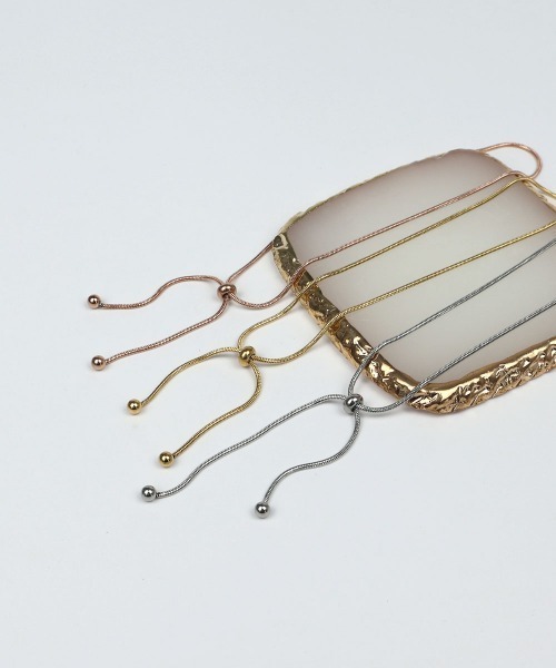 CEMONEMO（セモネモ）の「【金属アレルギー対応】 スネークチェーン スライド アンクレット / サージカルステンレス 316L（アンクレット・レディース・ピンクゴールド/ゴールド/シルバー・FREE）」の10枚目の写真