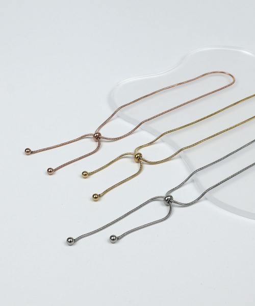 CEMONEMO（セモネモ）の「【金属アレルギー対応】 スネークチェーン スライド アンクレット / サージカルステンレス 316L（アンクレット・レディース・ピンクゴールド/ゴールド/シルバー・FREE）」の4枚目の写真