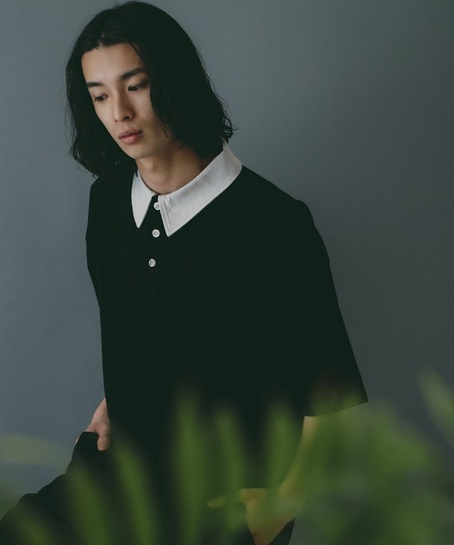 brknhome(ブロークンホーム)の「【brknhome/ブロークンホーム】オーバーサイズ ポロシャツ(ポロシャツ・メンズ・ブラック/ライトグレー/ホワイト・MEDIUM/LARGE)」の3枚目の写真