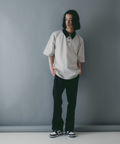 brknhome(ブロークンホーム)の「【brknhome/ブロークンホーム】オーバーサイズ ポロシャツ(ポロシャツ・メンズ・ブラック/ライトグレー/ホワイト・MEDIUM/LARGE)」の10枚目の写真