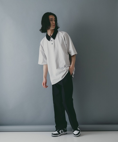 brknhome(ブロークンホーム)の「【brknhome/ブロークンホーム】オーバーサイズ ポロシャツ(ポロシャツ・メンズ・ブラック/ライトグレー/ホワイト・MEDIUM/LARGE)」の11枚目の写真