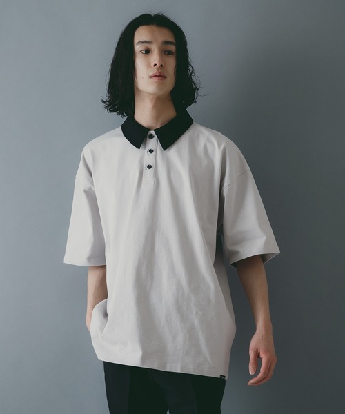 brknhome(ブロークンホーム)の「【brknhome/ブロークンホーム】オーバーサイズ ポロシャツ(ポロシャツ・メンズ・ブラック/ライトグレー/ホワイト・MEDIUM/LARGE)」の7枚目の写真