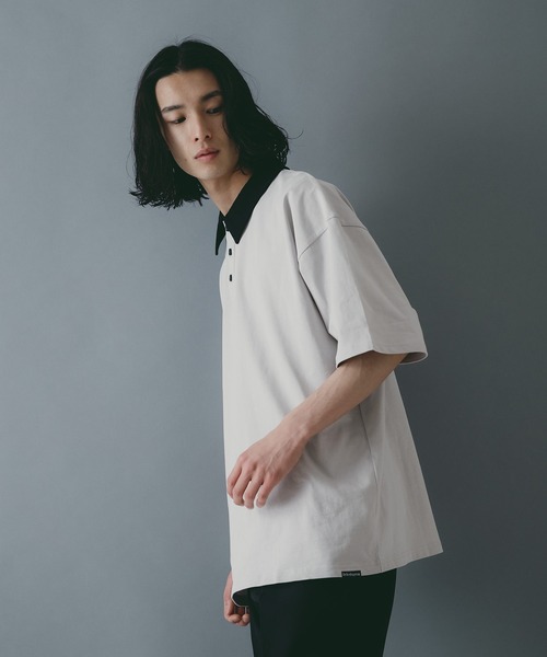brknhome(ブロークンホーム)の「【brknhome/ブロークンホーム】オーバーサイズ ポロシャツ(ポロシャツ・メンズ・ブラック/ライトグレー/ホワイト・MEDIUM/LARGE)」の8枚目の写真