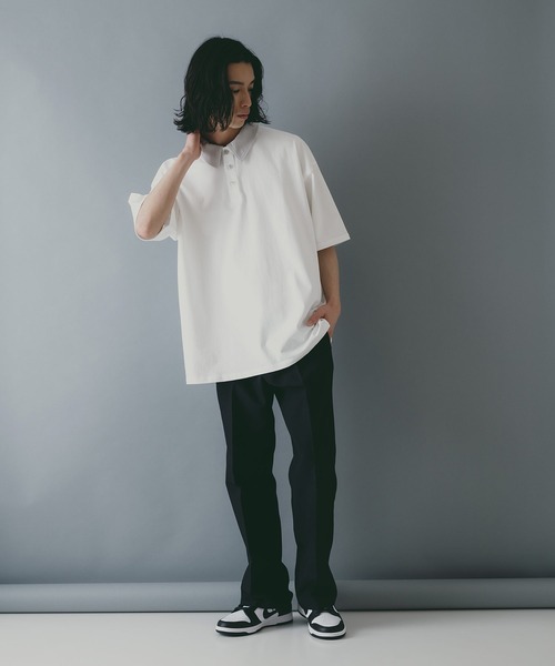 brknhome(ブロークンホーム)の「【brknhome/ブロークンホーム】オーバーサイズ ポロシャツ(ポロシャツ・メンズ・ブラック/ライトグレー/ホワイト・MEDIUM/LARGE)」の18枚目の写真