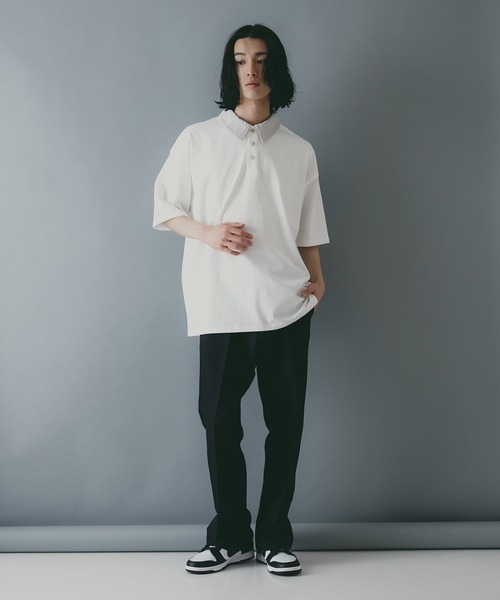 brknhome(ブロークンホーム)の「【brknhome/ブロークンホーム】オーバーサイズ ポロシャツ(ポロシャツ・メンズ・ブラック/ライトグレー/ホワイト・MEDIUM/LARGE)」の19枚目の写真