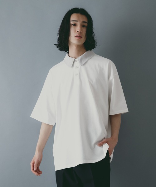 brknhome(ブロークンホーム)の「【brknhome/ブロークンホーム】オーバーサイズ ポロシャツ(ポロシャツ・メンズ・ブラック/ライトグレー/ホワイト・MEDIUM/LARGE)」の16枚目の写真