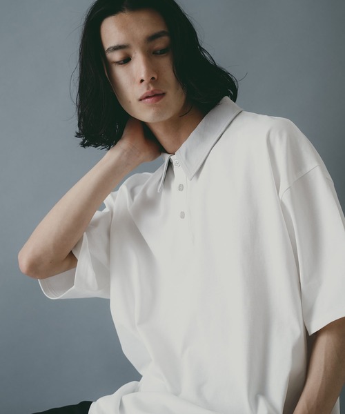 brknhome(ブロークンホーム)の「【brknhome/ブロークンホーム】オーバーサイズ ポロシャツ(ポロシャツ・メンズ・ブラック/ライトグレー/ホワイト・MEDIUM/LARGE)」の14枚目の写真