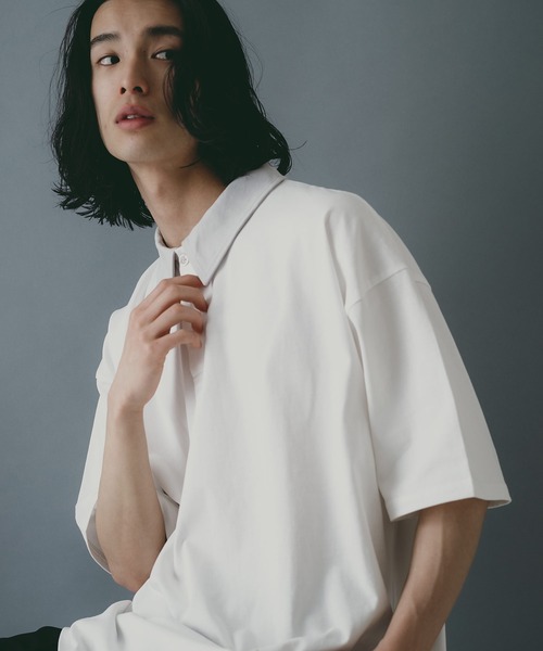 brknhome(ブロークンホーム)の「【brknhome/ブロークンホーム】オーバーサイズ ポロシャツ(ポロシャツ・メンズ・ブラック/ライトグレー/ホワイト・MEDIUM/LARGE)」の15枚目の写真