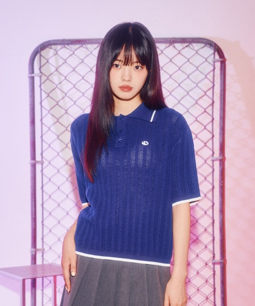 新品未使用 BRIEFING TOUR ポロシャツ ZOZO ネイビー Sサイズ 25SS 新作】WOMEN カラーブロックルーズフィットポロシャツ ネイビー