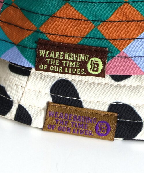 BREEZE（ブリーズ）の「【保冷剤収納可・UVカット】総柄アウトドアハット＿日よけ付き（ハット・キッズ・レッド/ネイビー/チェック/ベージュ/ブルー/アイボリー・56/54/52/50）」の17枚目の写真