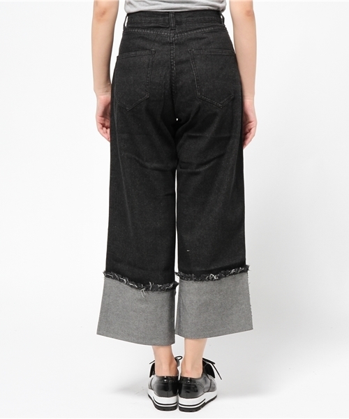 WEGO（ウィゴー）の「WEGO/ロールアップバギーパンツ（デニムパンツ・レディース・ダークインディゴブルー/インディゴブルー/ブラック・LARGE/MEDIUM）」の11枚目の写真