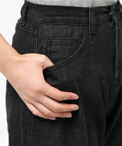 WEGO（ウィゴー）の「WEGO/ロールアップバギーパンツ（デニムパンツ・レディース・ダークインディゴブルー/インディゴブルー/ブラック・LARGE/MEDIUM）」の14枚目の写真