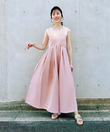 [ 水野佐彩さんコラボ ]　タックスカートドッキングワンピース