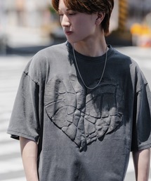 【SIDEWAY STANCE】ピグメント加工 プリント 半袖Tシャツ