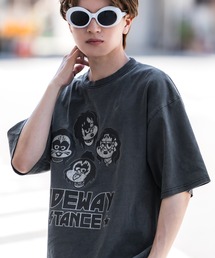 SIDEWAY STANCE | 【SIDEWAY STANCE】ピグメント加工 プリント 半袖Tシャツ(Tシャツ/カットソー)