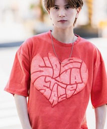 【SIDEWAY STANCE】ピグメント加工 プリント 半袖Tシャツ
