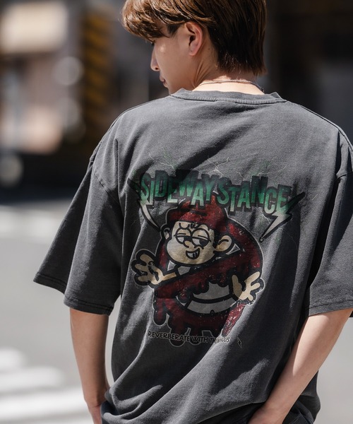 ArgueCultureスタンドＴシャツ切替中華風ロゴ肩パットジッパー ArgueCultureスタンドTシャツホック中華風ロゴ肩パットおしゃれ