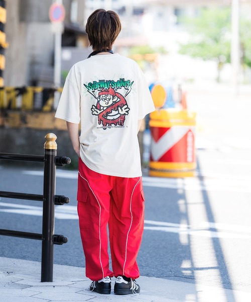 SIDEWAY STANCE（サイドウェイスタンス）の「【SIDEWAY STANCE】ピグメント加工 プリント 半袖Tシャツ（Tシャツ/カットソー・メンズ・ホワイト/レッド系2/レッド系1/レッド系/ブラック系2/ブラック系1/ブラック系/ホワイト系2/ホワイト系1/レッド/ホワイト系/ブラック・X-LARGE/SMALL/MEDIUM/LARGE）」の16枚目の写真