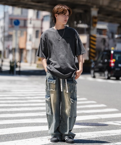 SIDEWAY STANCE（サイドウェイスタンス）の「【SIDEWAY STANCE】ピグメント加工 プリント 半袖Tシャツ（Tシャツ/カットソー・メンズ・ホワイト/レッド系2/レッド系1/レッド系/ブラック系2/ブラック系1/ブラック系/ホワイト系2/ホワイト系1/レッド/ホワイト系/ブラック・X-LARGE/SMALL/MEDIUM/LARGE）」の19枚目の写真