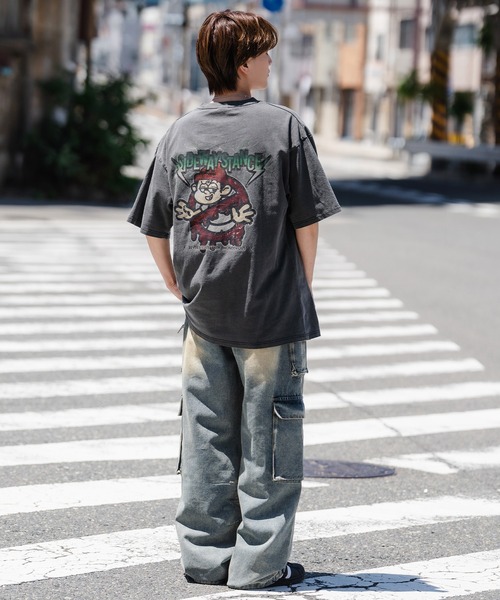 SIDEWAY STANCE（サイドウェイスタンス）の「【SIDEWAY STANCE】ピグメント加工 プリント 半袖Tシャツ（Tシャツ/カットソー・メンズ・ホワイト/レッド系2/レッド系1/レッド系/ブラック系2/ブラック系1/ブラック系/ホワイト系2/ホワイト系1/レッド/ホワイト系/ブラック・X-LARGE/SMALL/MEDIUM/LARGE）」の20枚目の写真