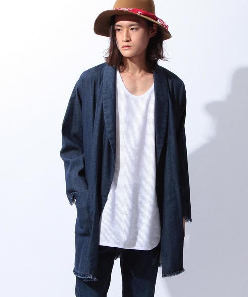 MONKEY TIME(モンキータイム)の「<monkey time> 5.5oz/DNM SHAWL GAWN/ガウン◆(その他アウター・メンズ・ネイビー・SMALL/MEDIUM/LARGE/X-LARGE)」の1枚目の写真