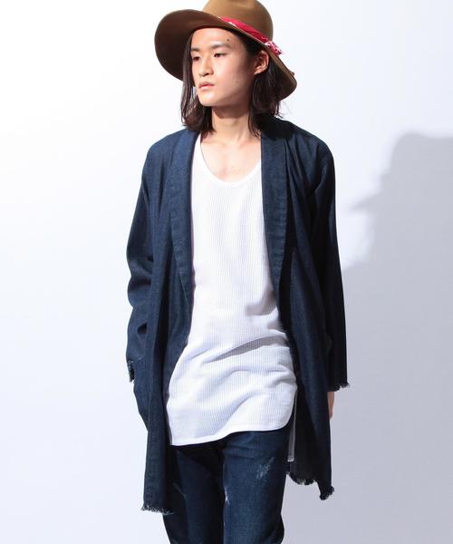 MONKEY TIME(モンキータイム)の「<monkey time> 5.5oz/DNM SHAWL GAWN/ガウン◆(その他アウター・メンズ・ネイビー・SMALL/MEDIUM/LARGE/X-LARGE)」の3枚目の写真