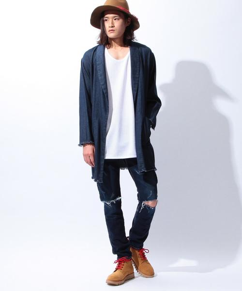 MONKEY TIME(モンキータイム)の「<monkey time> 5.5oz/DNM SHAWL GAWN/ガウン◆(その他アウター・メンズ・ネイビー・SMALL/MEDIUM/LARGE/X-LARGE)」の14枚目の写真