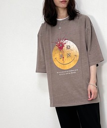 16/天竺 ピグメント プリントTシャツ