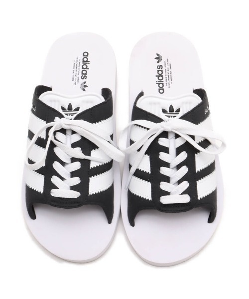 【新品タグ付き】アディダス adidas サンダル ガゼル☆ 黒×白 23.5 adidas/アディダス GAZELLE BEACH W サンダル（サンダル