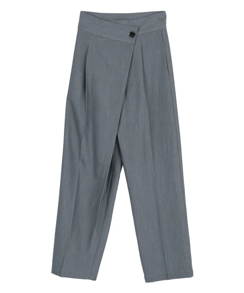 titivate（ティティベイト）の「ラップ風デザインハイウエストパンツ（スラックス・レディース・グレー/アイボリー/ブラック・L/M/S/SP）」の6枚目の写真