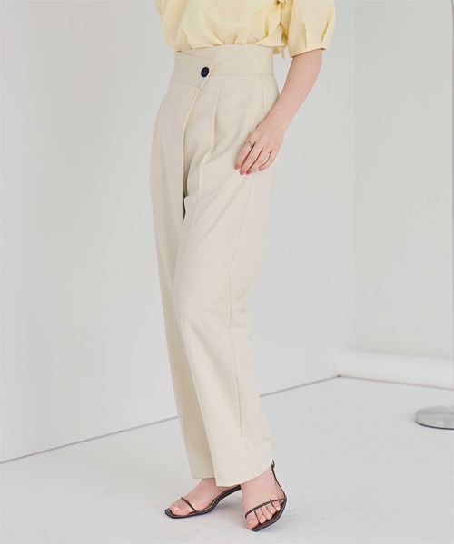 titivate（ティティベイト）の「ラップ風デザインハイウエストパンツ（スラックス・レディース・グレー/アイボリー/ブラック・L/M/S/SP）」の16枚目の写真