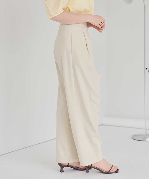 titivate（ティティベイト）の「ラップ風デザインハイウエストパンツ（スラックス・レディース・グレー/アイボリー/ブラック・L/M/S/SP）」の17枚目の写真