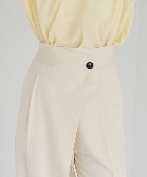 titivate（ティティベイト）の「ラップ風デザインハイウエストパンツ（スラックス・レディース・グレー/アイボリー/ブラック・L/M/S/SP）」の19枚目の写真