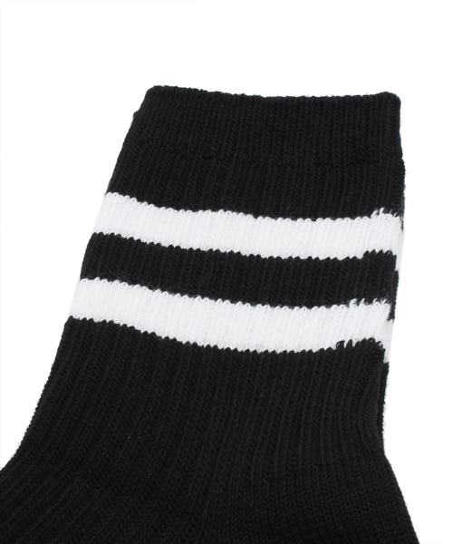 WEGO（ウィゴー）の「WEGO/2ラインソックス（ソックス/靴下・レディース・カーキ/ネイビー/ブラック/マスタード/ホワイト/グレー/ワイン・FREE）」の8枚目の写真